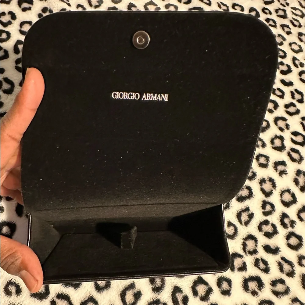 Giorgio Armani Elegant Black Glasses Semi-Hard Case Only